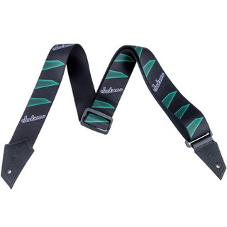 Jackson JACKSON STRAP WITH HEADSTOCK PATTERN (BLACK/GREEN) (#2994323002)