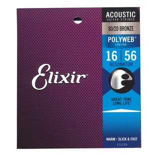 Elixirエリクサー 11125 ACOUSTIC POLYWEB Resonator 16-56×3SET アコースティックギター弦
