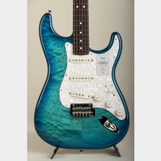 Fender 2024 Collection Made in Japan Hybrid II Stratocaster RW Quilt Aquamarine