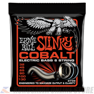 ERNIE BALL Slinky Cobalt 6-String Electric Bass Strings 32-130 Gauge [2739] (ご予約受付中)