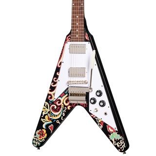 Epiphone Inspired by Gibson Custom Jimi Hendrix "Love Drops" Flying V Ebony【約3.6kg】