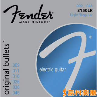 Fender 3150LR エレキギター弦 ORIGINAL BULLETS ライトレギュラーゲージ 009-046073-3150-404