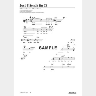 楽譜 Just Friends（in C）