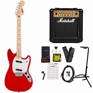 Squier by Fender Sonic Mustang Maple Fingerboard White Pickguard Torino Red スクワイヤー MarshallMG10アンプ付属エレキ