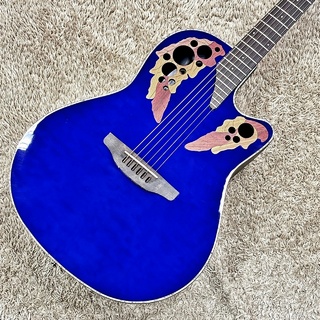 Ovation Celebrity Elite Exotic Mid Depth CE44P-8TQ (Blue Tranceparent Quilt) 