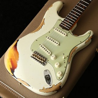 Fender Custom Shop 1960 Stratocaster Heavy Relic Aged Olympic White over 3-Color Sunburst［新品特価］【御茶ノ水本店】