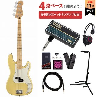 FenderPlayer Series Precision Bass Buttercream Maple VOXヘッドホンアンプ付属エレキベース初心者セット【WEBS