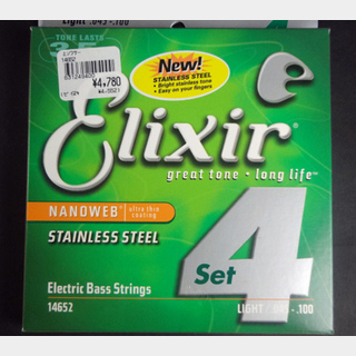 Elixir NANOWEB Stainless #14652 Light 45-100 Long Scale ベース弦【池袋店】