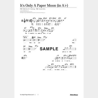 楽譜 It’s Only A Paper Moon（in A♭）
