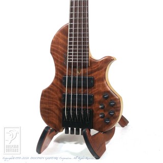 Charo's Charo's CH-B5 Compact Headless Bass (Full Cover Flame Redwood Top / Hard Maple Neck)