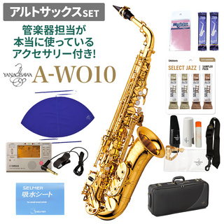 YANAGISAWA A-WO10 アルトサックスセット 【管楽器担当が本当に使っているアクセサリー付き！】【未展示新品】