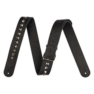 JacksonMetal Stud Leather Strap Black 2.5" ギターストラップ