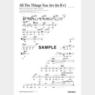 楽譜 All The Things You Are（in B♭）