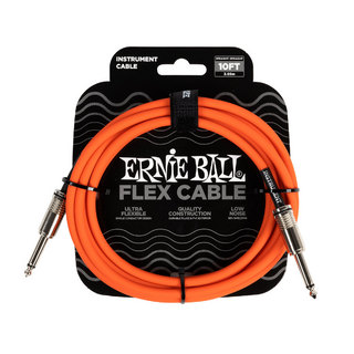 ERNIE BALL FLEX CABLE 10' SS OR フレックスケーブル 約3m オレンジP06416