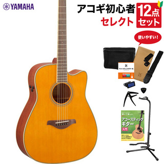YAMAHAFGC-TA VT (ビンテージティント) アコースティックギター 教本付きセレクト12点セット