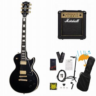 Epiphone Inspired by Gibson Custom Les Paul Custom Ebony Marshall MG10アンプ付属エレキギター初心者セットR【WE