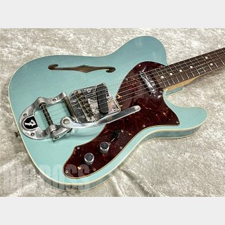 Fender Custom Shop 60s Telecaster Custom Thinline w/Bigsby Journeyman Relic【Super Faded/Aged Teal Green Metallic】