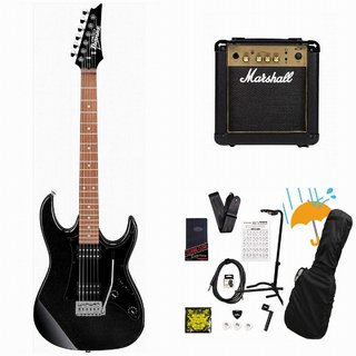 IbanezGRX20-BK Black Night GIO Series 入門用 海外限定モデル  Marshall MG10アンプ付属エレキギター初心者セッ