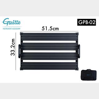 Guitto GPB-02 [51.5cm×33.2cm] / マジックテープ不要の固定式ペダルボード