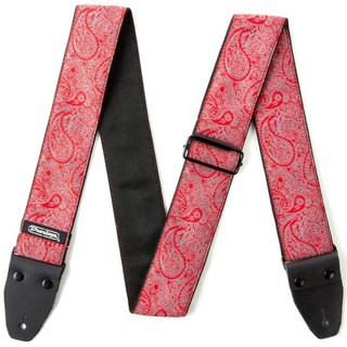 Jim Dunlop 【PREMIUM OUTLET SALE】 JACQUARD PAISLEY RED STRAP (D67-11)