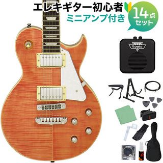 Aria Pro II PE-AE200 MP エレキギター初心者14点セット【ミニアンプ付き】 レスポールタイプ ミスティーピンク