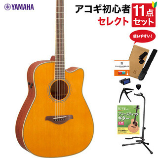 YAMAHA FGC-TA VT (ビンテージティント) アコースティックギター 教本付きセレクト12点セット