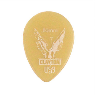 CLAYTON クレイトン UST80 Ultem Gold 0.80mm スモールティアドロップ ギターピック×36枚