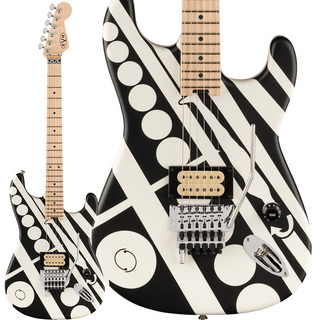 EVH Striped Series Circles White and Black エレキギター