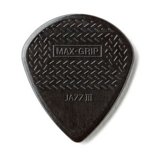 Jim DunlopMax-Grip Jazz III Stiffo Pick BK ギターピック×6枚入り