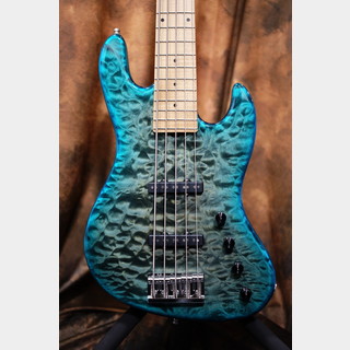 Sadowsky Custom Shop 21-Fret Standard J/J Bass, 5-String - Whale Blue Burst Transparent High Polish