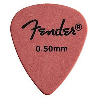 Fender 351 Shape Rock-On Touring Guitar Picks, Thin, Red - 12 Count Pack