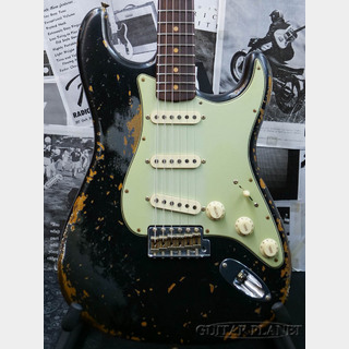 Fender Custom ShopGuitar Planet Exclusive 1961 Stratocaster Heavy Relic -Black over Charcoal Frost Metallic-