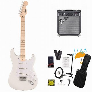 Squier by FenderSonic Stratocaster HT Maple FB WH PG Arctic White Fender 10Wアンプ付属エレキギター初心者セットR【WEB