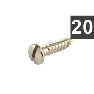 ALLPARTS Pack of 20 Slotted Pickguard Screws 【7512】