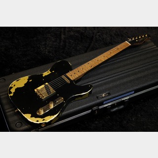 Xotic XTC-1 Black Over Aztec Gold Heavy Aged "5A Grade Flame Maple Neck" #3565