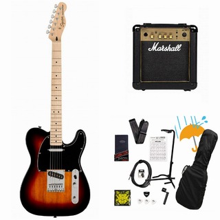 Squier by Fender Affinity Series Telecaster Maple FB BK PG 3-Color Sunburst エレキギター Marshall MG10アンプ付属エレ