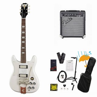 Epiphone Crestwood Custom Polaris White (PO) エレキギター Fender 10Wアンプ付属エレキギター初心者セットR【WEBS