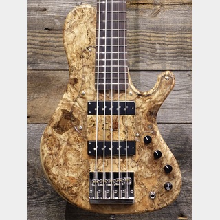 saitias guitars Aquarius 5 Custom / Spolted Maple Burl on Swamp Ash