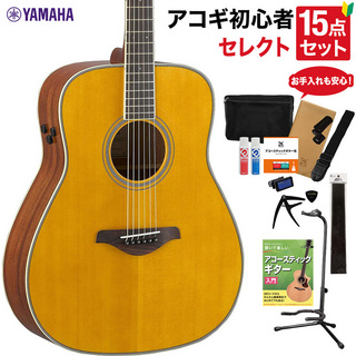 YAMAHA FG-TA VT アコースティックギター 教本・お手入れ用品付きセレクト15点セット 初心者セット