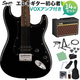 Squier by Fender SONIC STRAT HT H Black エレキギター初心者セット【VOXアンプ付き】