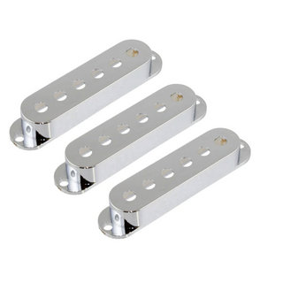 ALLPARTS PC-0406-010 Set Of 3 Chrome Pickup Covers For Stratocaster ピックアップカバー クローム 3個セット