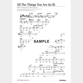 楽譜 All The Things You Are（in B）