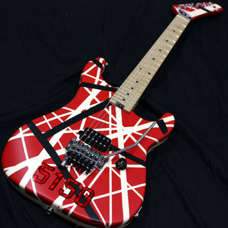 EVH Striped Series 5150 Maple Fingerboard -Red with Black and White Stripes 2018年製です