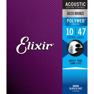 Elixir POLYWEB with ANTI-RUST Bronze #11000 Extra Light 10-47 アコギ弦【池袋店】