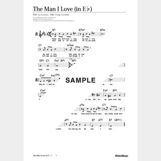 楽譜 The Man I Love（in E♭／原曲キー）