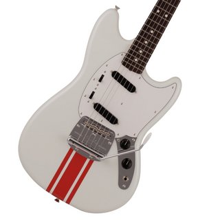 Fender 2023 Collection MIJ Traditional 60s Mustang Rosewood Fingerboard Olympic White with Red Competition