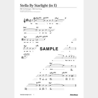 楽譜Stella By Starlight（in E）