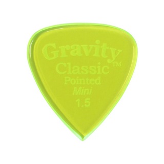 Gravity Guitar Picks Classic Pointed -Mini- GCPM15P 1.5mm Fluorescent Green ピック