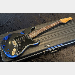Xotic XSC-2 Black Metallic over Cobalt Blue Metallic, Heavy Aged #3898