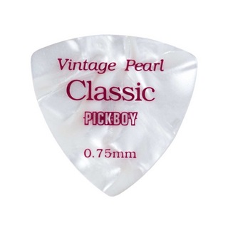 PICKBOY GP-24/075 Vintage Classic White Pearl 0.75mm ギターピック×10枚